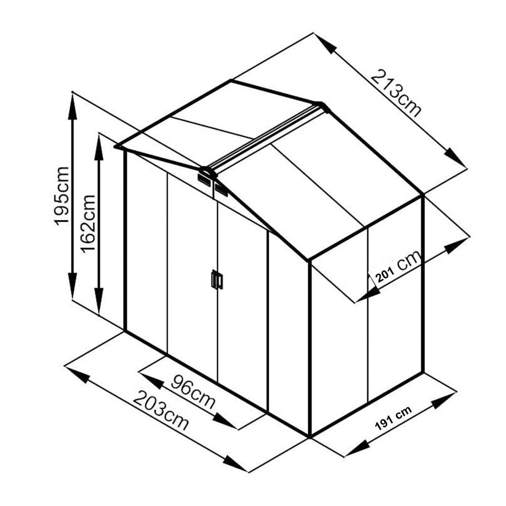 Caseta de acero para jardín Prisma B | Prestigio - prestigio