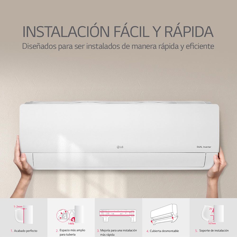 Aire Acondicionado Lg Inverter Dualcool Frío Calor 5200 W Prestigio Prestigio 3690